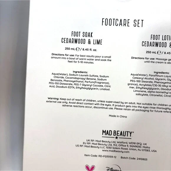 New Star Wars Mandalorian Footcare Set Cedarwood & Lime Foot Soak & Lotion 250ml - Picture 3 of 6